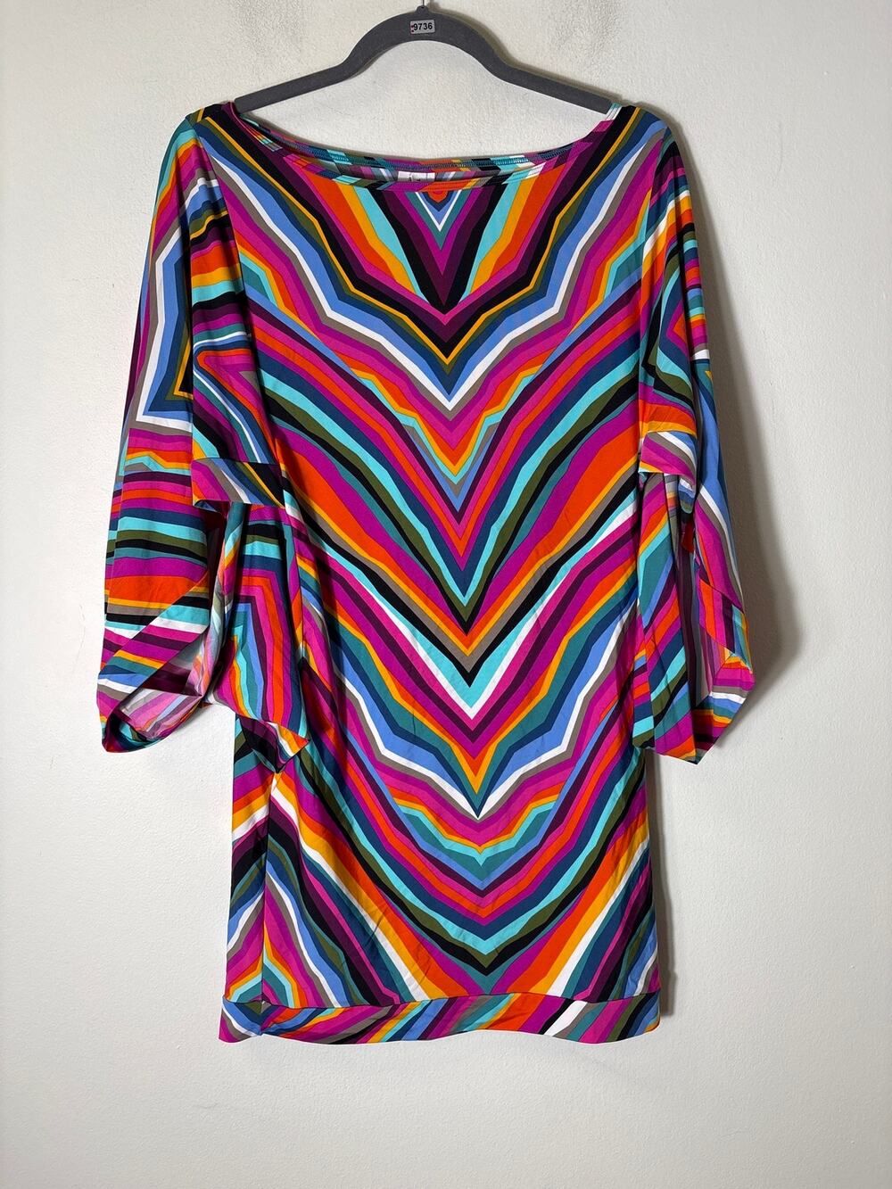 Trina Turk Multicolor Striped Knee Length Dress Sz M